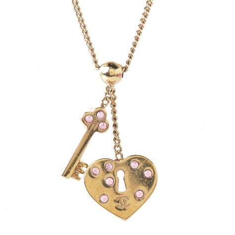 chanel pink padlock necklace price|gold Chanel necklace.